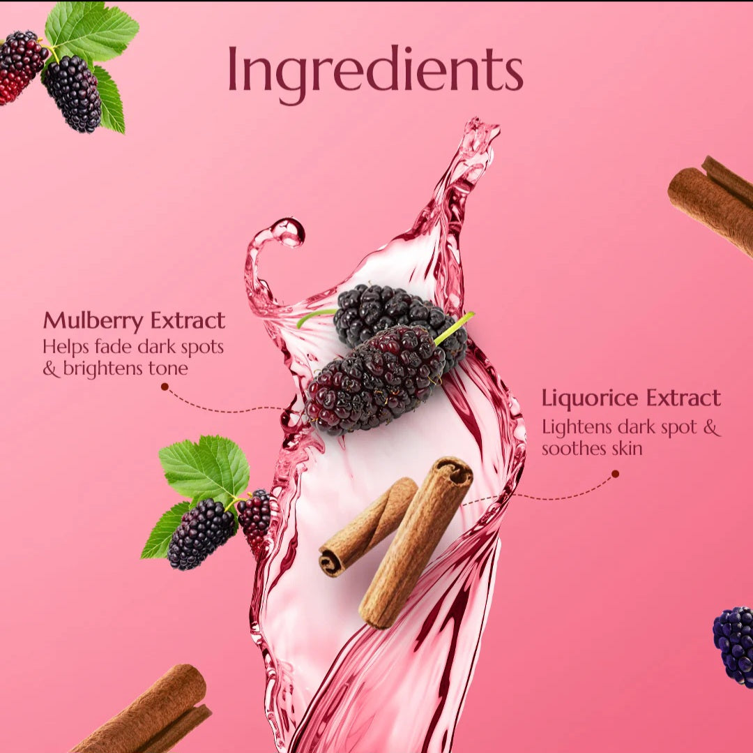 Face Wash- Asta Berry DETAN Skin Whitening Face Wash with Mulberry & Liquorice Extracts for Clean & Glowing Skin 100ml