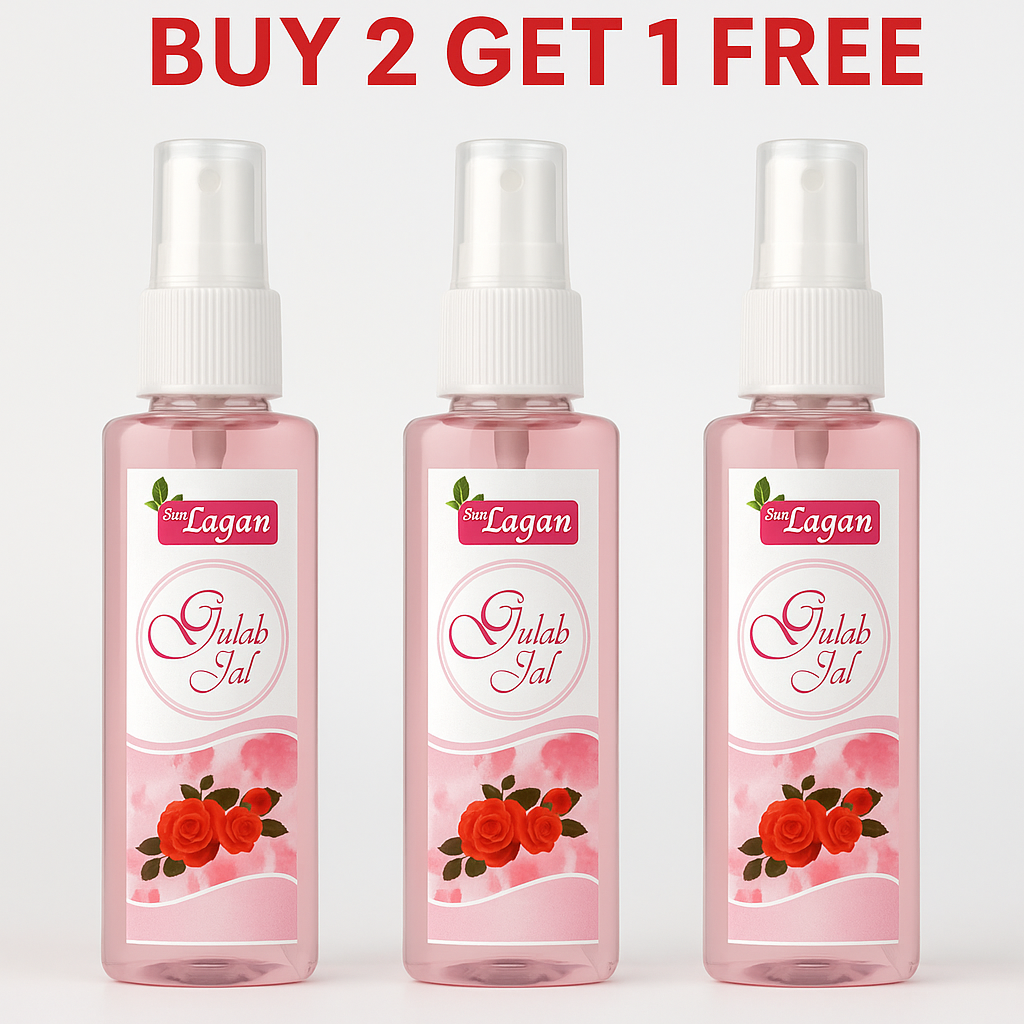 Rose Water- Shri Lagan best quality Gulab Jal Spray - 375ml (125mlx3)
