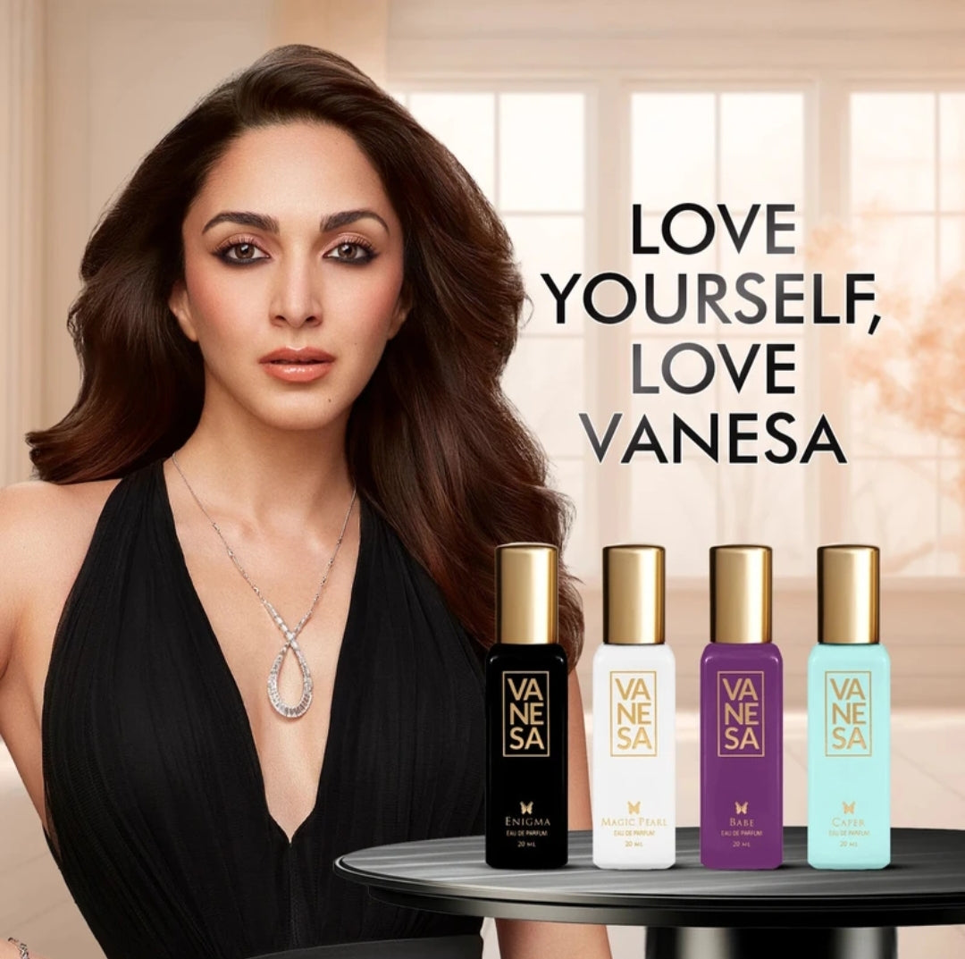 Perfumes & Deodorants- VANESA Divine Perfume Gift Set of 4 Perfumes (Shero, Magic Pearl, Mystique & Oud Love) 80ml (20ml each)