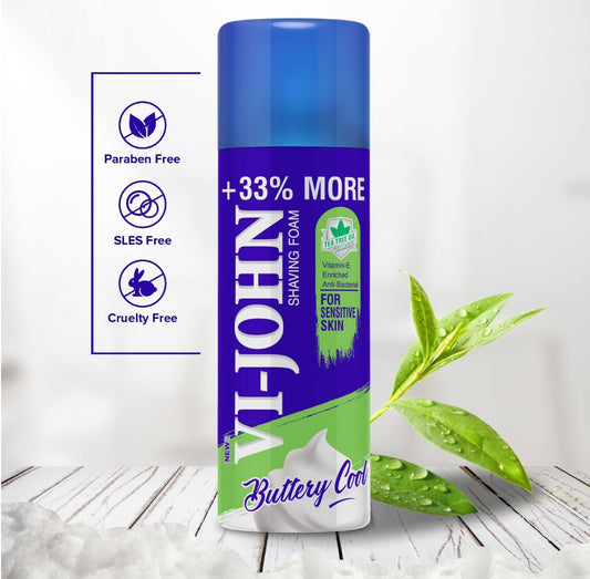 Shaving Foam- Vi-John Buttery Cool Shaving Foam for Sensitive Skin 400gm