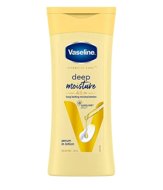 Lotions & Moisturizers- Vaseline Intensive Care Deep Moisture 48 Hours Long-lasting Serum Moisturization Body Lotion 90 ml