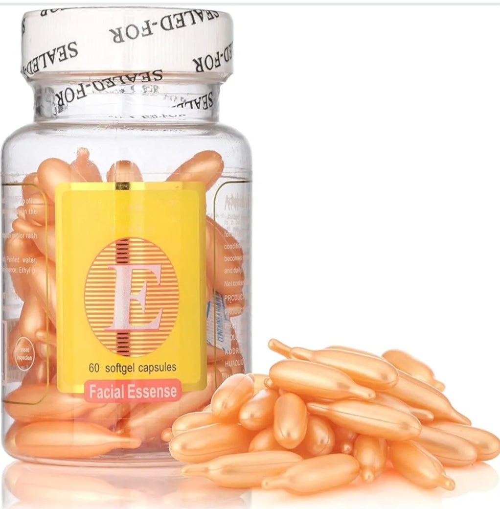 Vitamin-E Facial Oil Soft Gel Capsules 60 Pieces in 1 Box