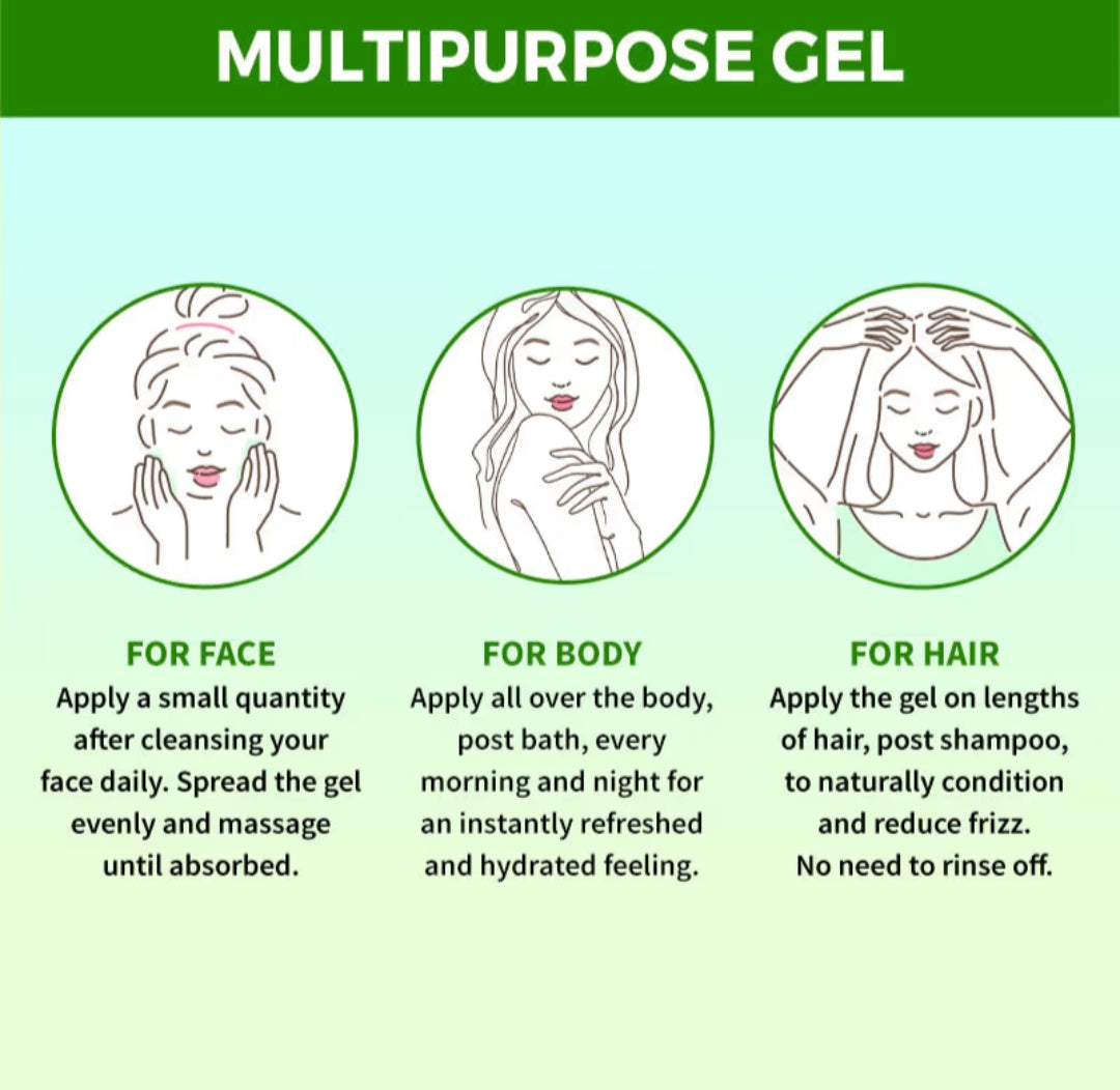 Aloe Vera Gel- Nykaa Naturals Multipurpose Aloe Vera Gel which Moisturises, Nourishes and Repairs the Skin, Face and Hairs 200ml
