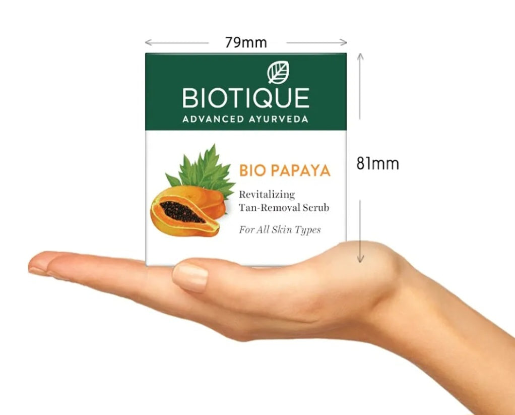 Face Scrub- Biotique Advanced Ayurveda Bio-Papaya Revitalizing Tan Removal Scrub 75gm