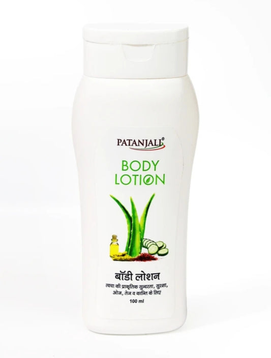 Lotions & Moisturizers- Patanjali Ayurvedic Body Lotion made with Ayurvedic Ingredients like Aloe Vera, Cucumber, Turmeric and Saffron 100ml