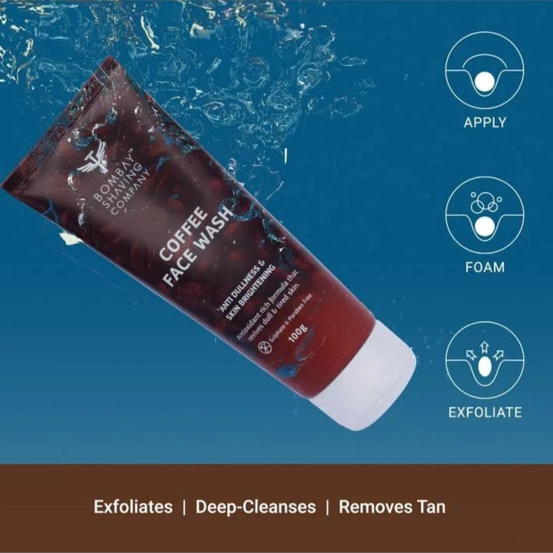 Face Wash- Bombay Shaving Company Coffee Face Wash with Antioxidant Formula for Brightening the Dull Skin 50gm