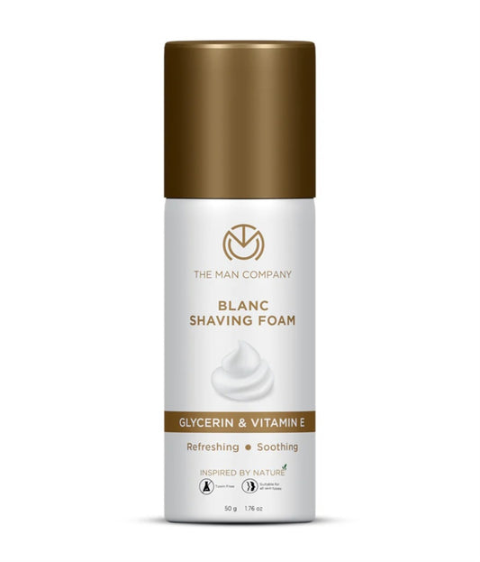 Shaving Foam- The Man Company's Blanc Shaving Foam Enriched with Glycerin & Vitamin-E for Refreshing and Soothing Shaving Experience - 400gm