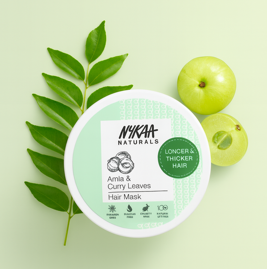 Hair Mask- NYKAA Natural's Amla & Curry Leaves Hair Mask for Longer & Thicker Hairs - 200ml