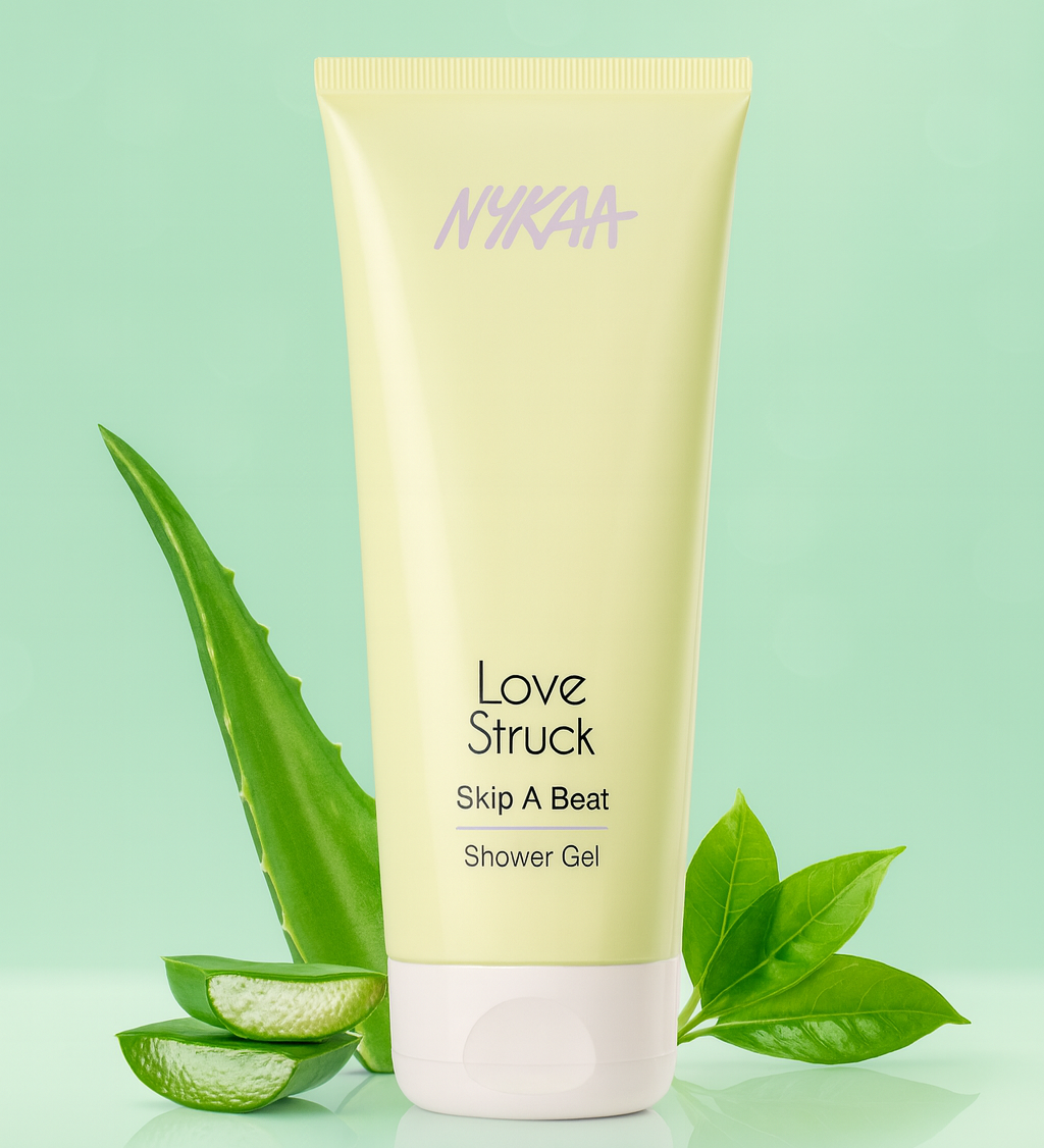 Body Wash & Shower Gel- Nykaa Love Struck Skip a Beat Shower Gel with Aloe & Green Tea- 200ml