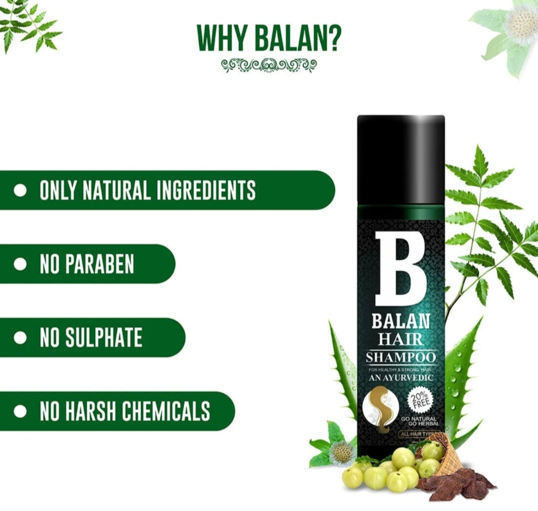 Hair Shampoo- Balan Ayurvedic Hair Shampoo Combo 120ml each (100ml + 20ml Free)