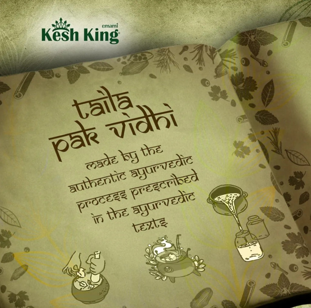 Hair Oil- Kesh King Ayurvedic Hair Oil made from 21 Therapeutic Herbs which Reduces Hair Fall and Grows New Hairs 100ml