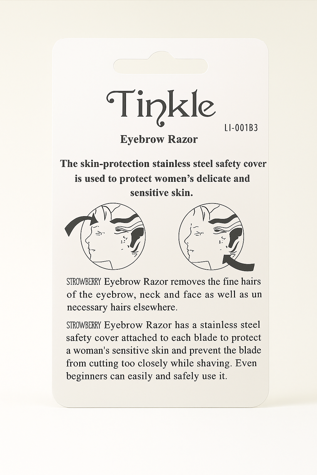 Razor- Tinkle Stainless Steel Multipurpose Eyebrow Razor (Set of 3 Pcs)