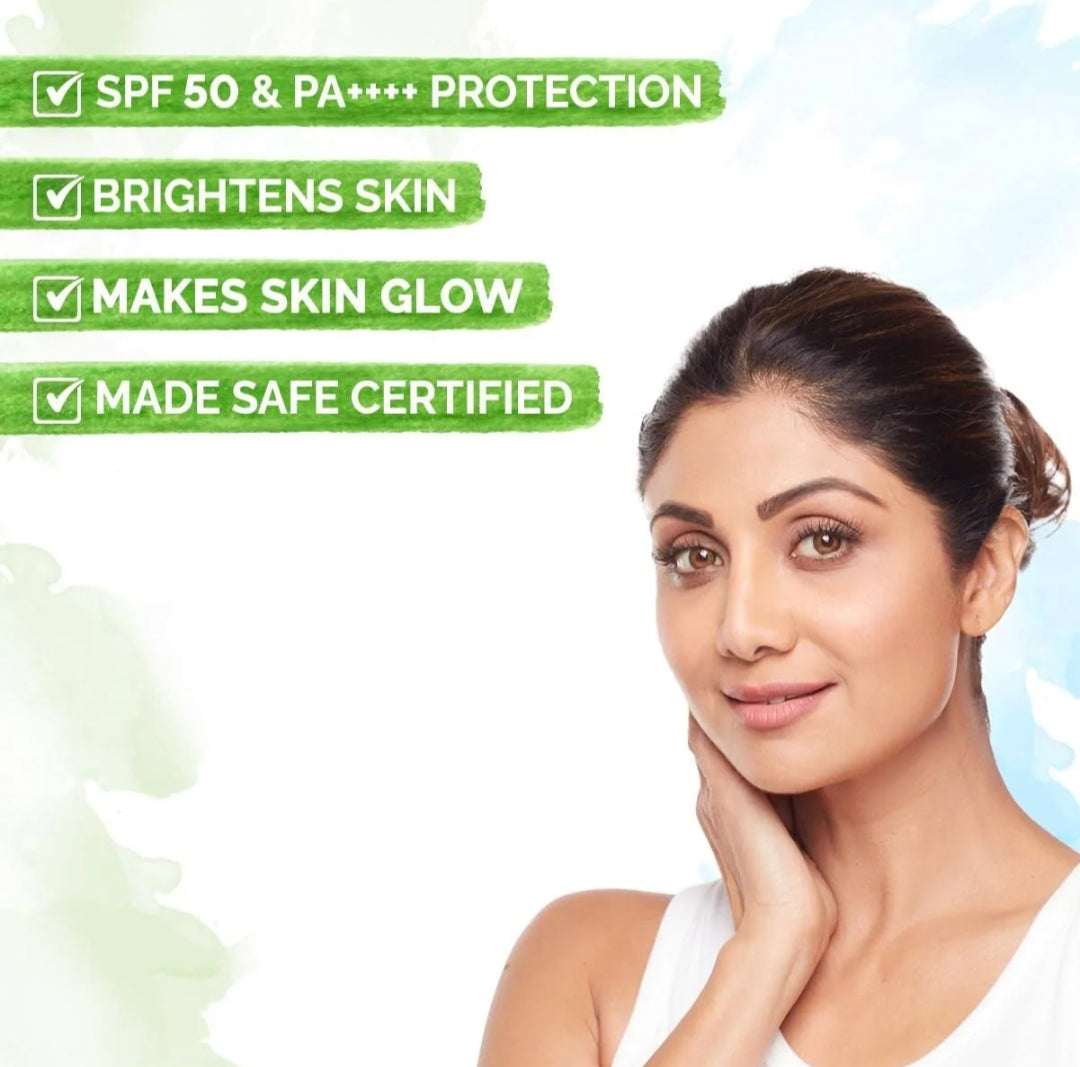 Sunscreen- Mamaearth Vitamin-C Daily Glow Sunscreen with the power of Turmeric (SPF 50 PA++++) 50gm