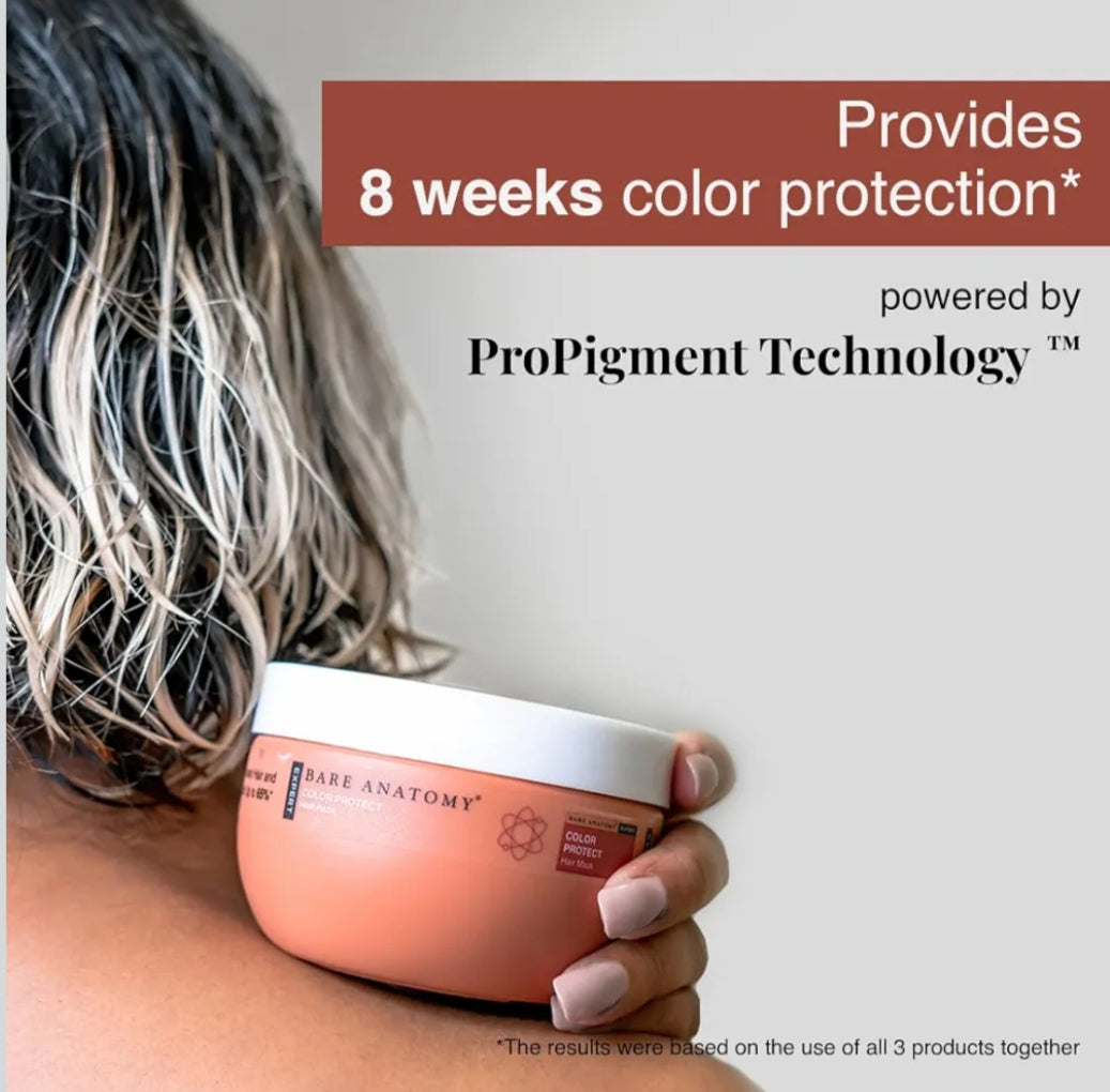 Hair Mask- Bare Anatomy EXPERT Color Protect Mask made with 17 Amino Acid Complex and Quinoa Protein, which contribute to healthy scalp & smooth hair and Protects Colored Hairs specially to Treated Hairs for up to 8 weeks - 250gm