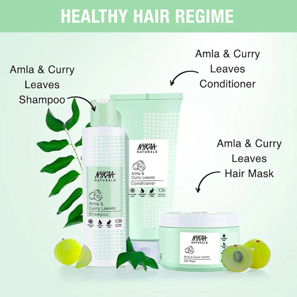 Hair Mask- NYKAA Natural's Amla & Curry Leaves Hair Mask for Longer & Thicker Hairs - 200ml