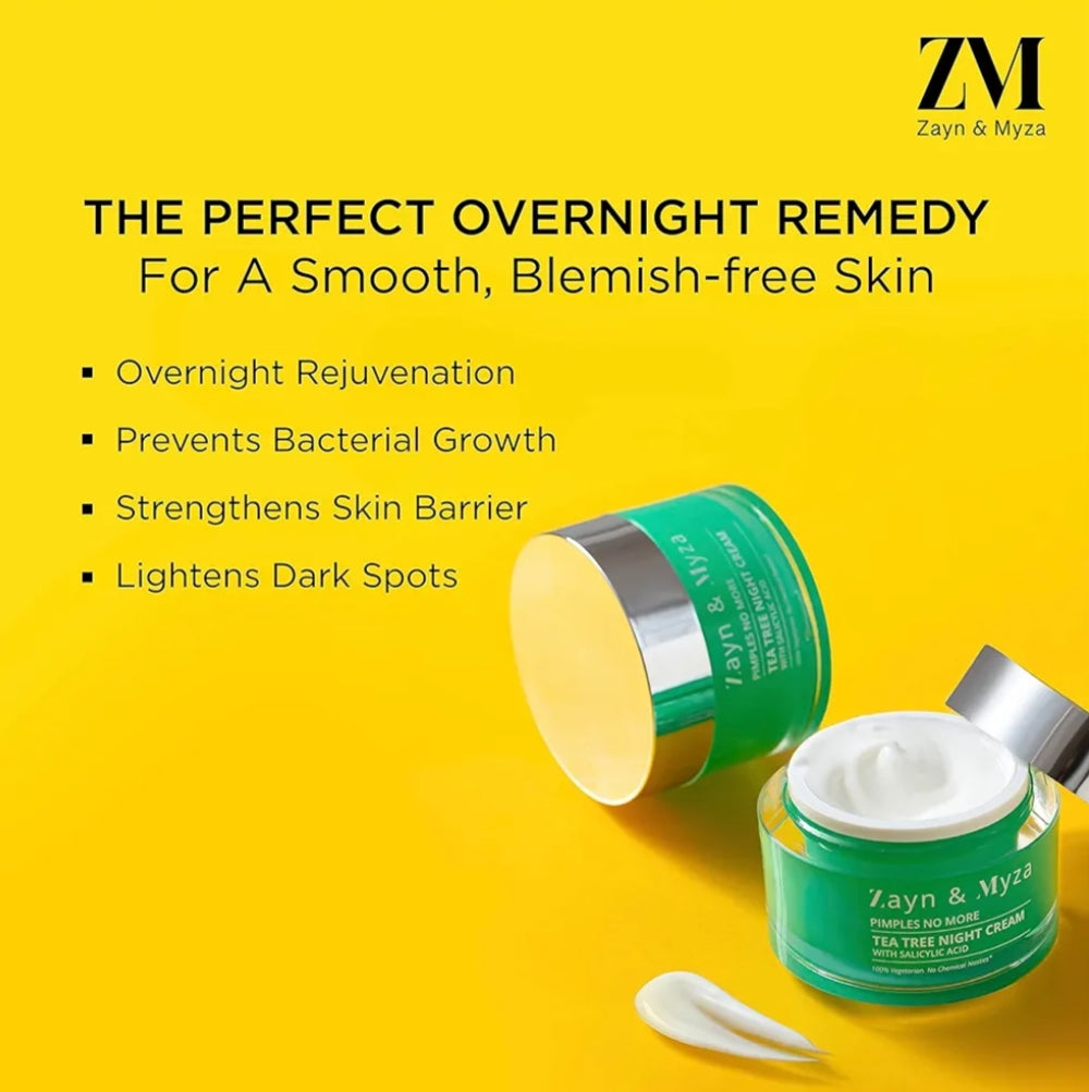 Face Day & Night Cream- Zayn & Myza (ZM) Tea Tree Day Cream with SPF-25 which Prevents from Pimples 50gm