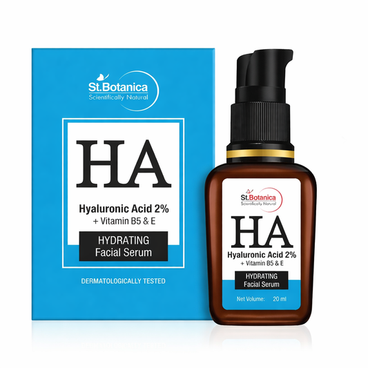 Face Serum- St.Botanica HA (Hyaluronic Acid 2%) + Vitamin-B5 & Vitamin-E Hydrating Facial Serum - 20ml
