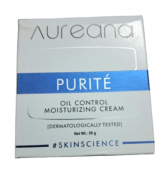 Lotions & Moisturizers- AUREANA Purite Dermatologically Tested Oil Control Moisturizing Cream enriched with  Green Tea Extracts & Calendula Extracts - 50gm
