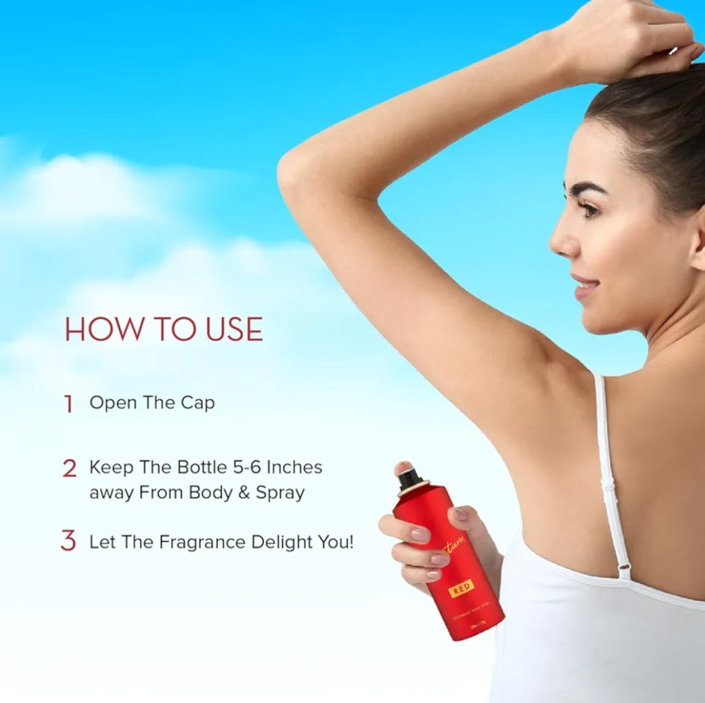 Perfumes & Deodorants- Signature RED Elegent & Citrus Aromatic Deodorant Body Spray 200ml