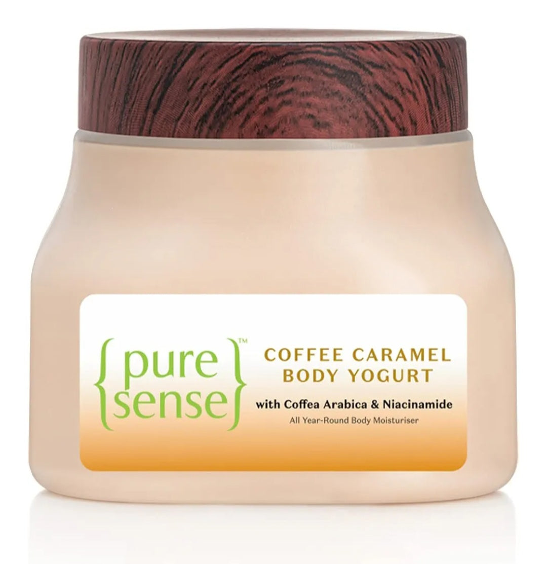 Lotions & Moisturizers- Pure Sense Coffee Caramel Body Yogurt with Coffee Arabica & Niacinamide for Deeply Nourished, Moisturised and Glowing Skin. Light Weight Hydration for All Skin Types 160ml