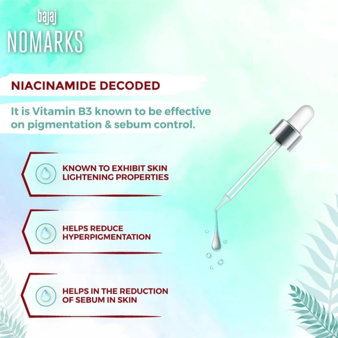 Face Serum- Bajaj No Marks Skin Clearing Face Serum with 10% Niacinamide 30ml