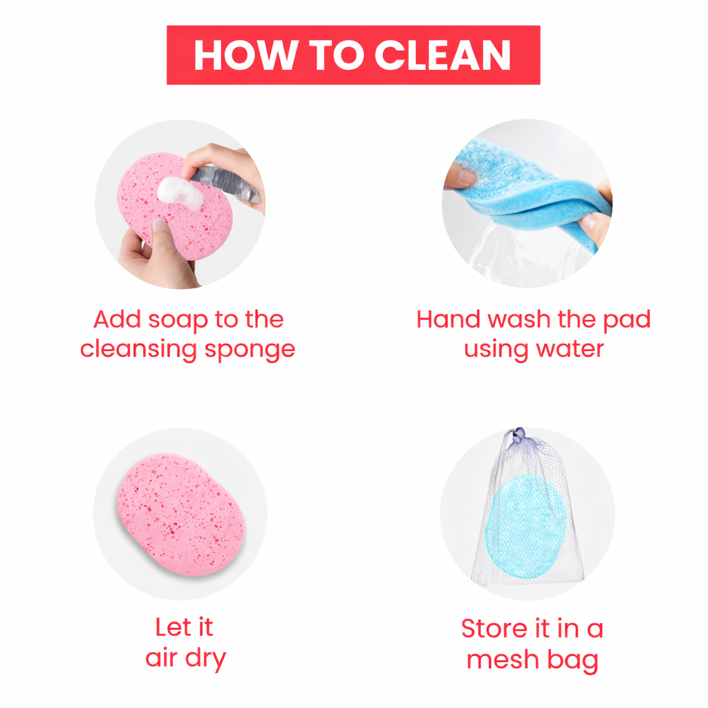 Makeup Puffs, Sponges & Blenders- Sweet Beauty Exfoliate Premium Quality Facial & Makeup Cleansing Sponges - Pack of 2 Pieces