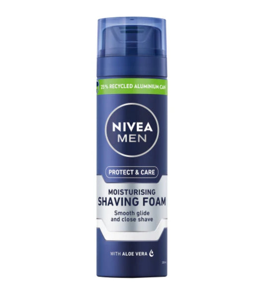 Shaving Foam- NIVEA MEN'S Moisturizing Shaving Foam Enriched with Aloevera for Close Shave and Protection from Dryness - 200ml