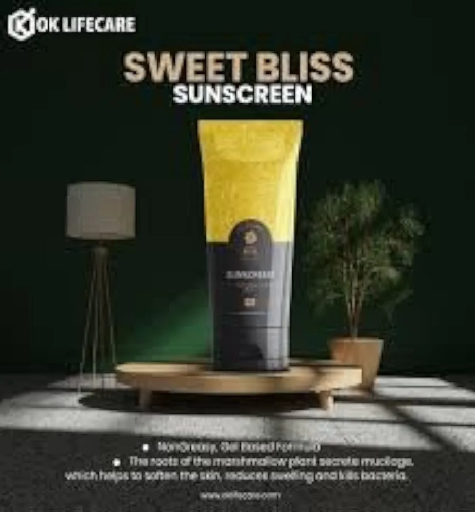 Sunscreen- Sweet Bliss Sunscreen enriched with Marshmallow and Olive extract (SPF 40+) 75 gm
