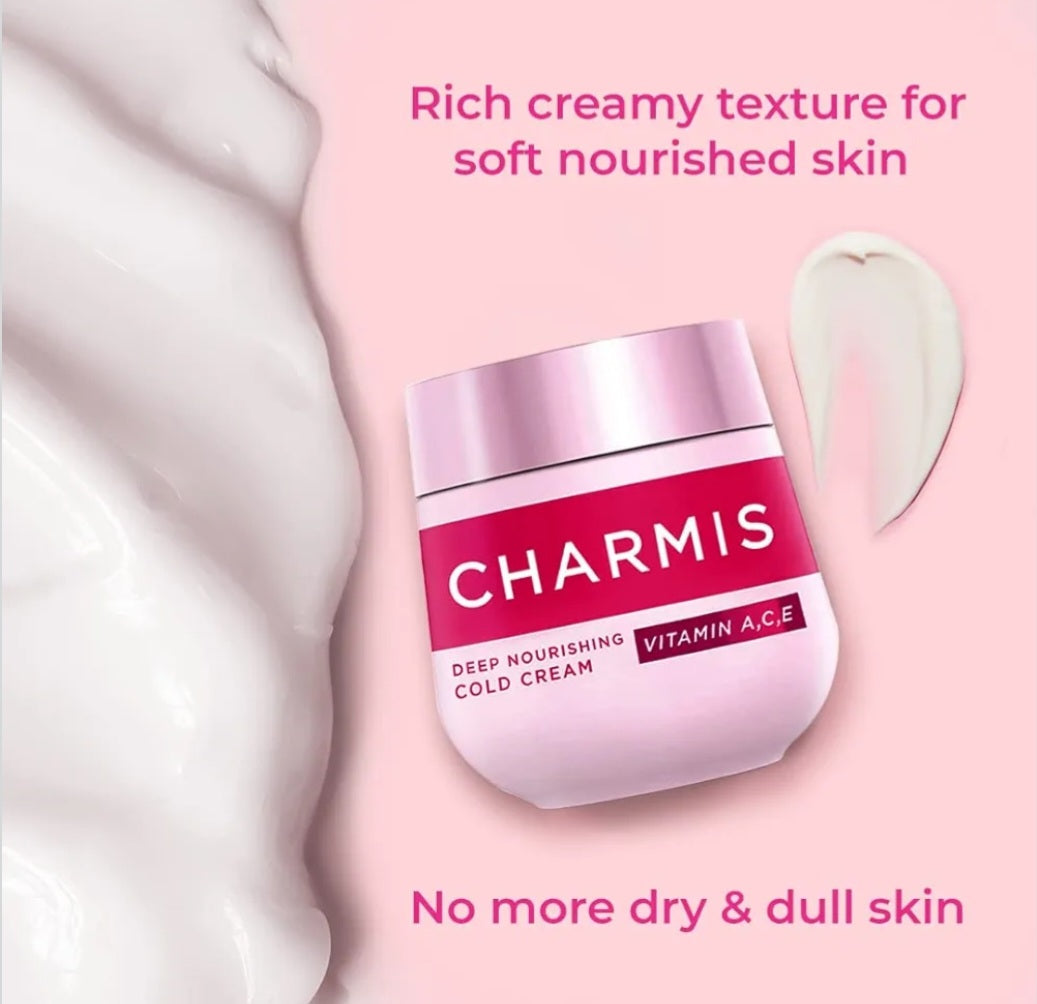 Lotions & Moisturizers- CHARMIS Deep Nourishing Cold Cream with Vitamin A, C & E - 58ml
