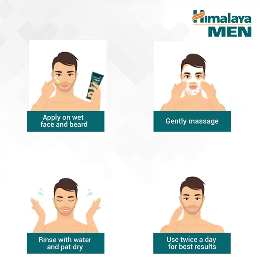 Face Wash- Himalaya Men Face & Beard Wash with Coconut Water & Aloe Vera 40ml