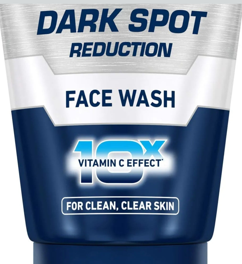 Face Wash- NIVEA MEN'S Dark Spot Reduction Face Wash with 10X Vitamin-C Effect for Clean & Clear Skin - 100gm