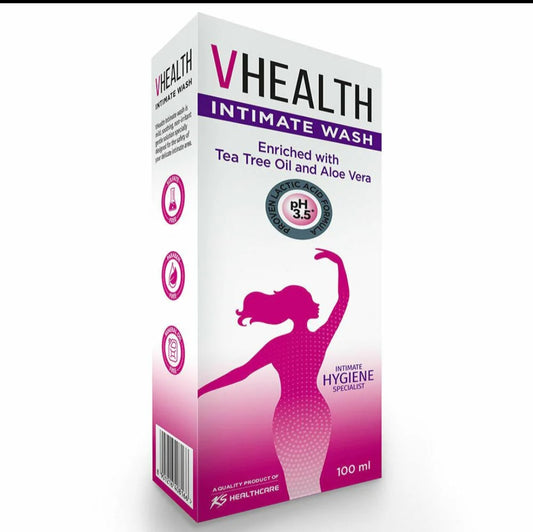 Intimate Wash- Raymond's VHealth Intimate Hygiene Liquid Wash Enriched with Tea Tree Oil & Aloe Vera 100ml