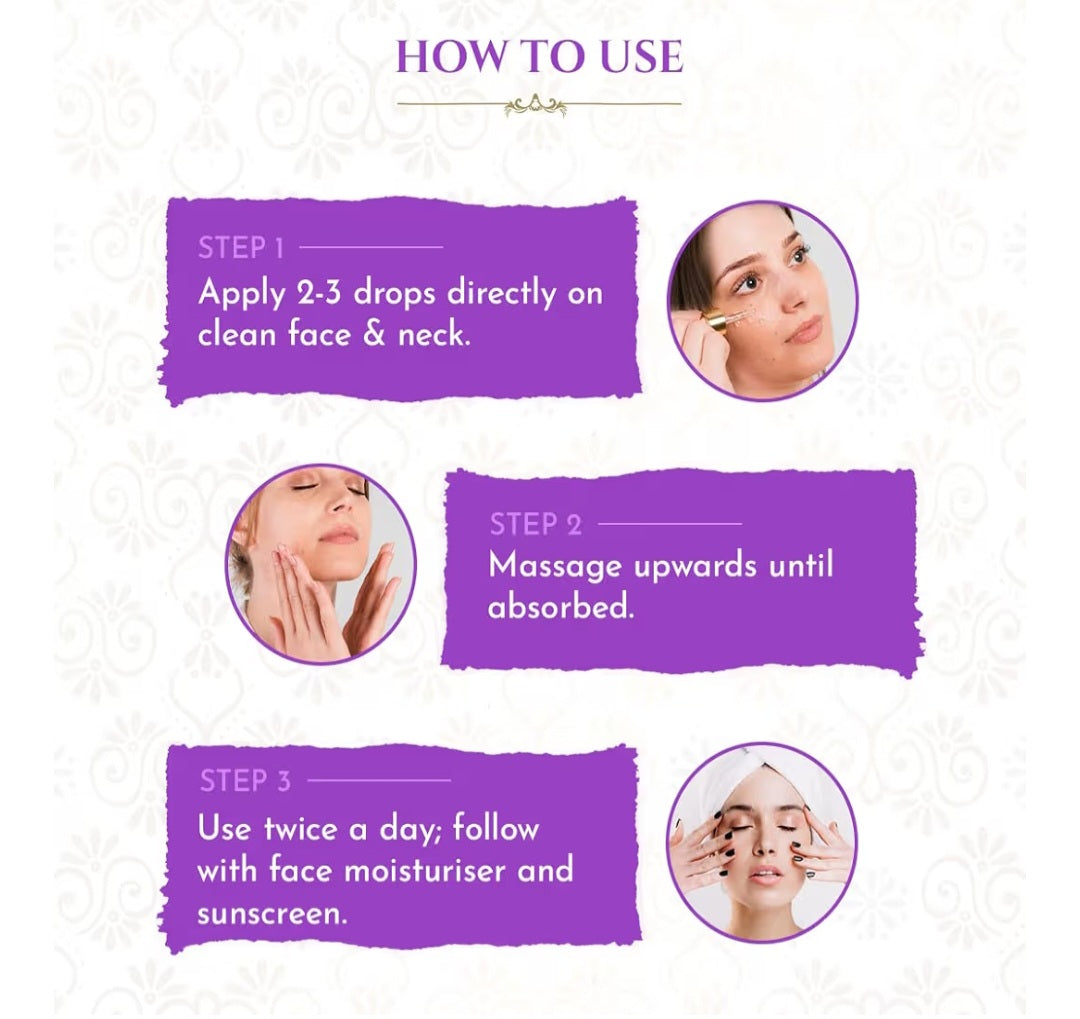 Face Serum- Khadi Essential's 1% Retinol + 5% Vitamin-C Face Serum enriched with Bakuchi for Wrinkle Free & Bright Skin - 30ml