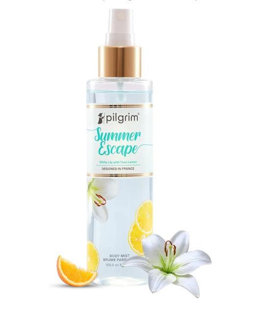 Perfumes & Deodorants- PILGRIM Summer Escape Body Mist with White Lily and Yuzu Lemon 150ml