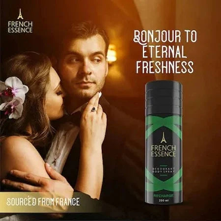 French Essence Recharge Deodorant Body Spray - For Men 150ML